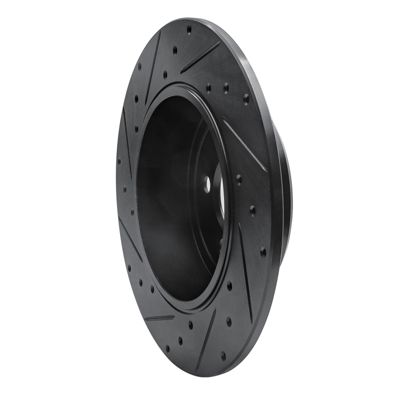 Chrysler 300 Brake Rotor (1) - Rear Right - R1 Concepts - Drilled & Slotted - Black - `05-`23